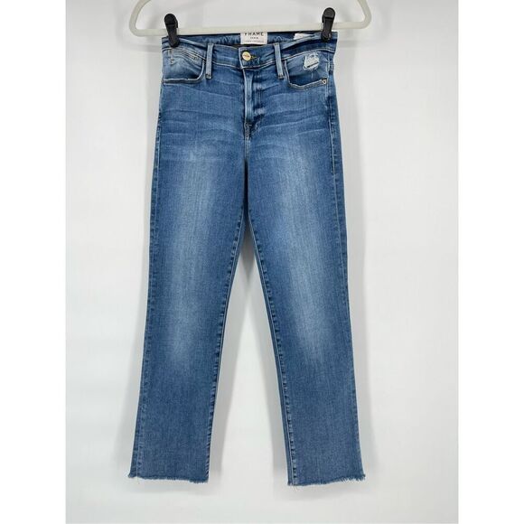Frame Denim Denim - FRAME Le High Straight High Rise Roxton Super Stretch Size 25 StyleLHSTRE230 EUC